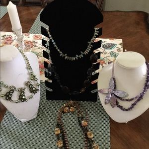 Necklace sets & earrings hand made.